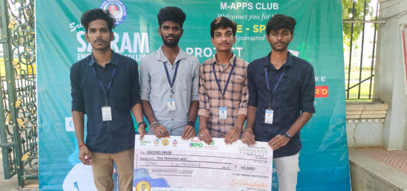 Runner in Project Expo at Sairam College of Engineering